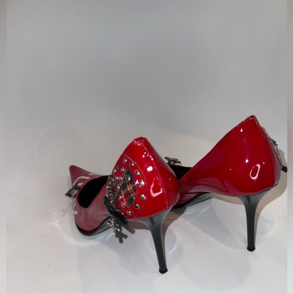 Le Silla Punk Red Stiletto Heels - Picture 5 of 6